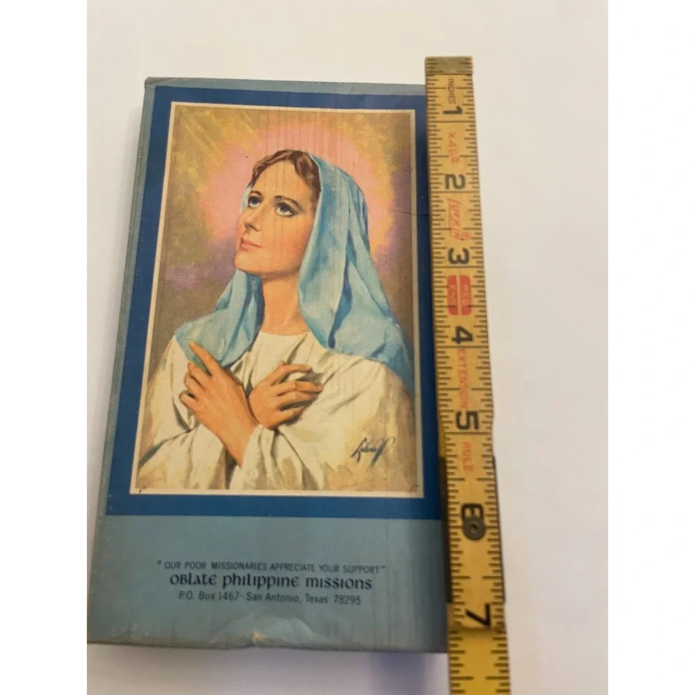 Vintage Catholic Virgin Mary Stationery box (just box)